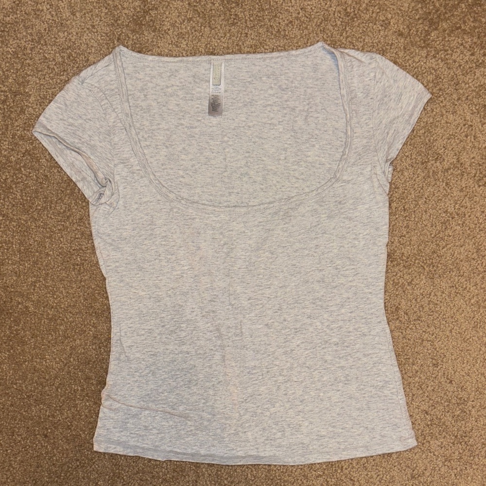 SKIMS COTTON JERSEY SCOOP NECK T SHIRT